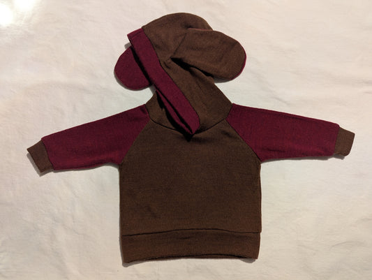 3-6 Months Merino Hoody with Ears