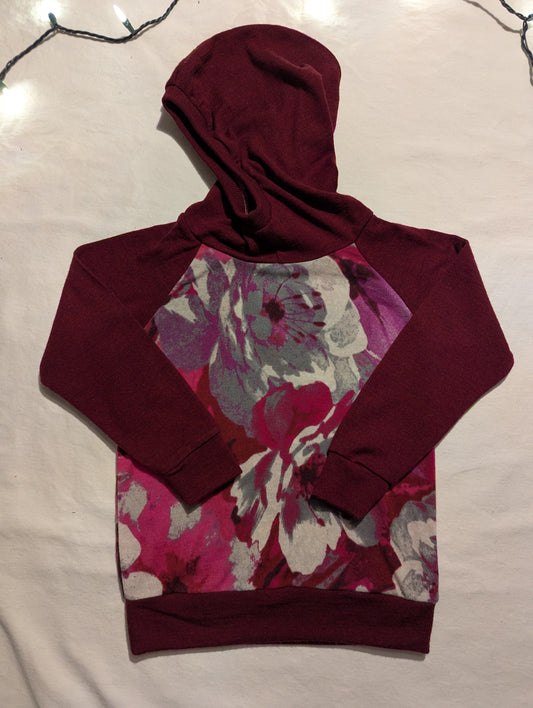 6-7 Year Extra fine Merino Floral Hoody